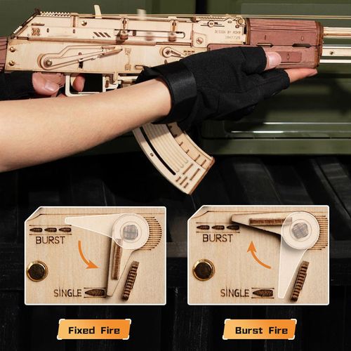 Robotime Rokr Contact Get Discount 3D Wooden Puzzles LQ901 Rubber Band Gun Model Kit Toy Guns for Adults