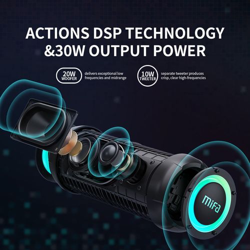 Mifa WildRod IP67 Waterproof for Bluetooth 5.3 Streaming Speaker Portable USB Communication Dustproof for Outdoor Camping