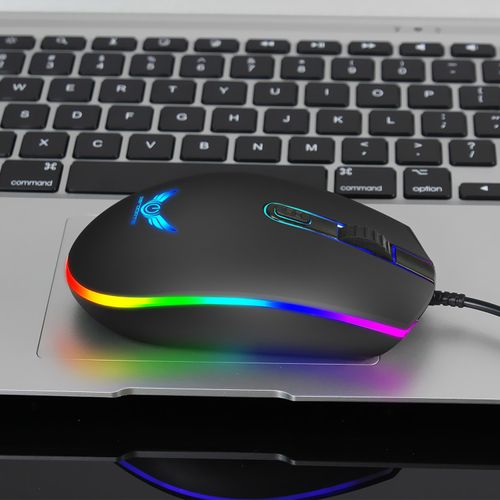 2.4G Wireless RGB Luminous Gaming Mouse Dual-Mode Wired Right-Handed 1200 DPI Programmable Ergonomic Design USB Computer