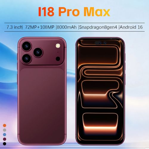 I18 Pro 5G LTE CDMA Dual SIM Octa Core Smartphone 108MP Camera 3GB+16GB 7000mAh AMOLED 4K 120Hz Android 14