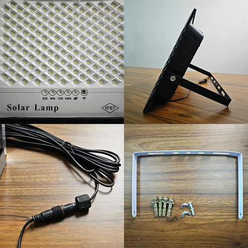 IP67 waterproof 60W solar floodlight with remote control