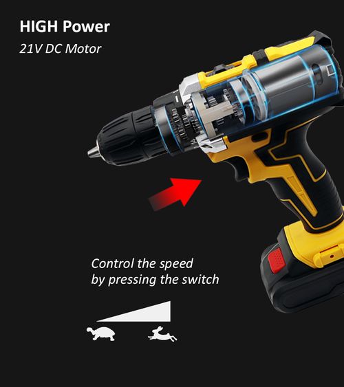 Factory Direct Sales Cordless Multifunctional Wireless Drill Machine | 1 Battery & 1 Charger
