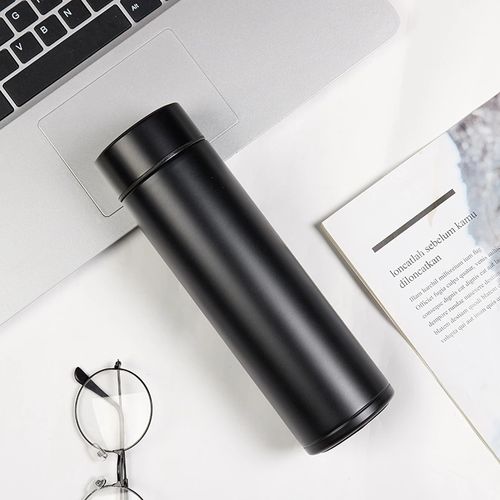 Customized logo New Style Gradient Color Vacuum Water Bottle Stainless Steel LED Smart Water Bottle with Temperature Display