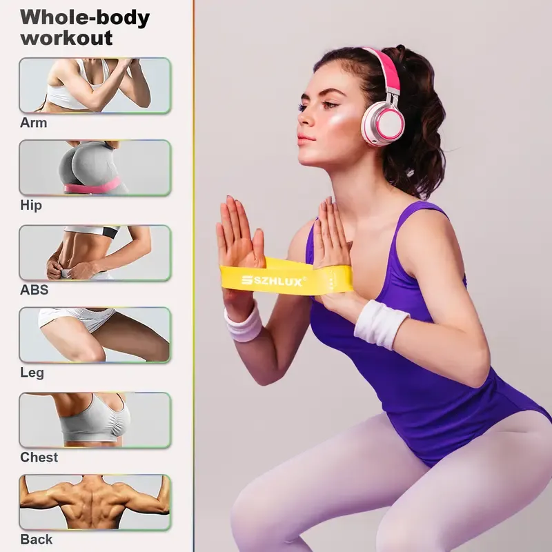 🔥ZZP-cepin🔥Resistance Bands for Working Out, Elastic Exercice Loop Bands for Physical Therapy, Yoga Starter Set of Stretch Bands for Booty Legs, Pilates Flexbands