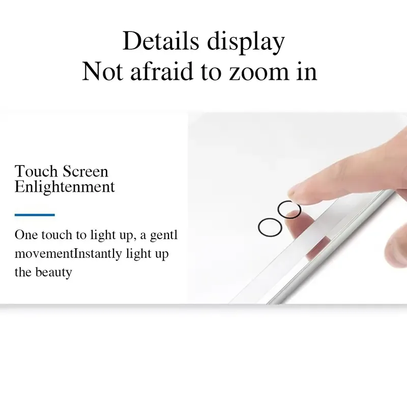 🔥ZZP-CEPIN🔥Car Sun Visor Makeup Mirror, LED Touch Screen Adjustable Brightness Auto Interior Makeup HD Mirror