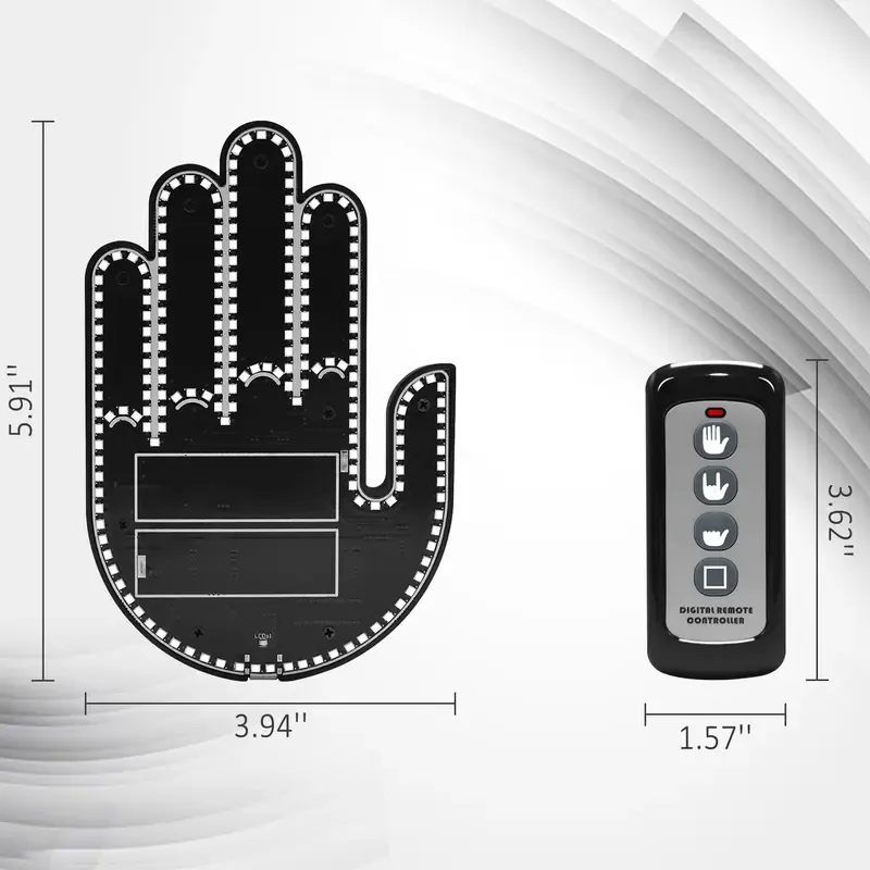 🔥ZZP-CEPIN🔥 Car Gesture Decorative Light, Ambient Lighting Kit, Rechargeable Led Gesture Light, Road Rage Led Signs Calms Road Rage