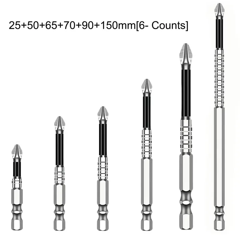 🔥ZZP-CEPIN🔥Impact-Resistant and Non-Slip Bit,Impact Driver Bit Set,Titanium Alloy Impact Non-Slip Cross Head,High Magnetic Screwdriver Drill Bit
