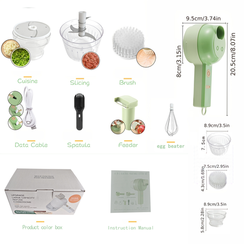 ✨DLJ-Cepin✨4-in-1 Electric Vegetable Chopper