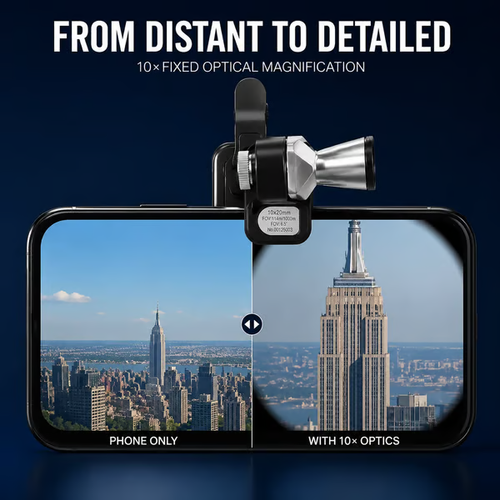 ✨DLJ-Cepin✨🔭 10×20 Mini Monocular Phone Telescope – Pocket Long-Distance Viewer with Adjustable Smartphone Clip