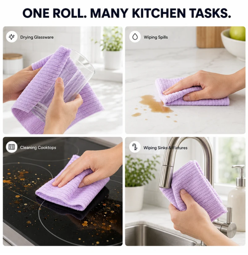 ✨DLJ-Cepin✨20PCS Multipurpose Reusable Tear-Off Cleaning Cloth Roll