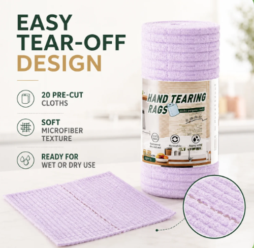✨DLJ-Cepin✨20PCS Multipurpose Reusable Tear-Off Cleaning Cloth Roll