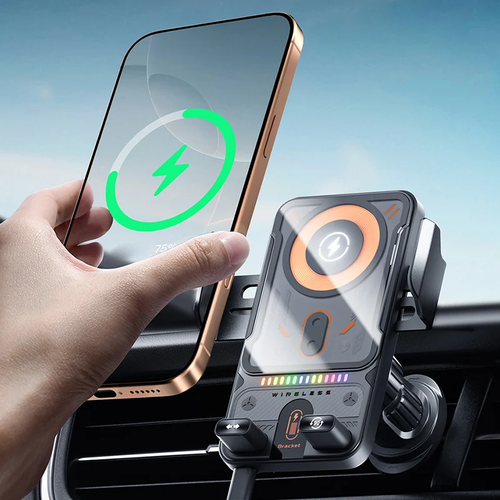 ✨DLJ-Cepin✨Smart 2-In-1 Auto-Rotating Car Phone Holder & Wireless Charger
