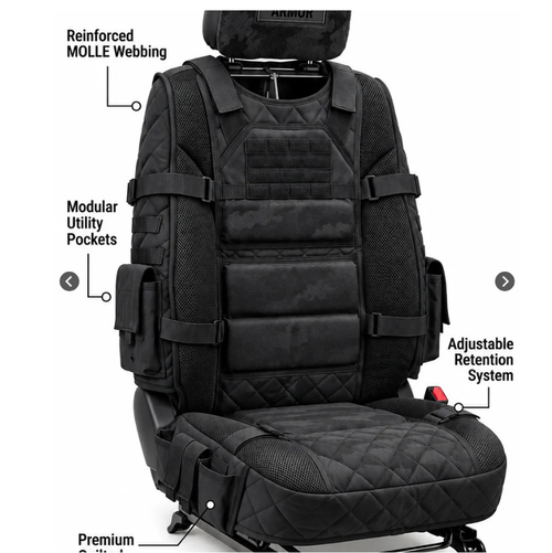 ✨DLJ-Cepin✨Tactical Car Seat Cover – Rugged Protection & Smart Storage