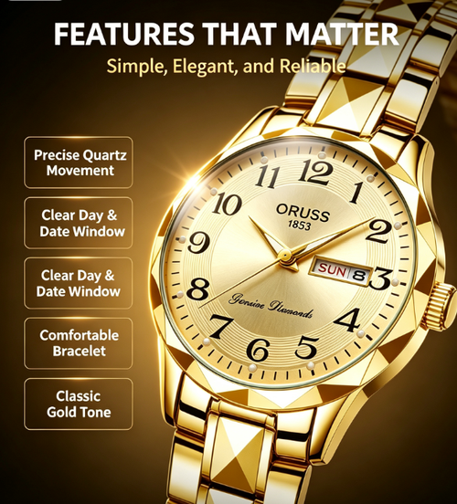 ✨DLJ-Cepin✨Simple Gold Steel-Strap Watch