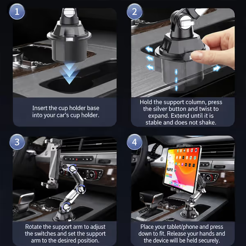 ✨DLJ-CePin✨Multifunctional Car Mount for Phones, Tablets, and Water Bottles