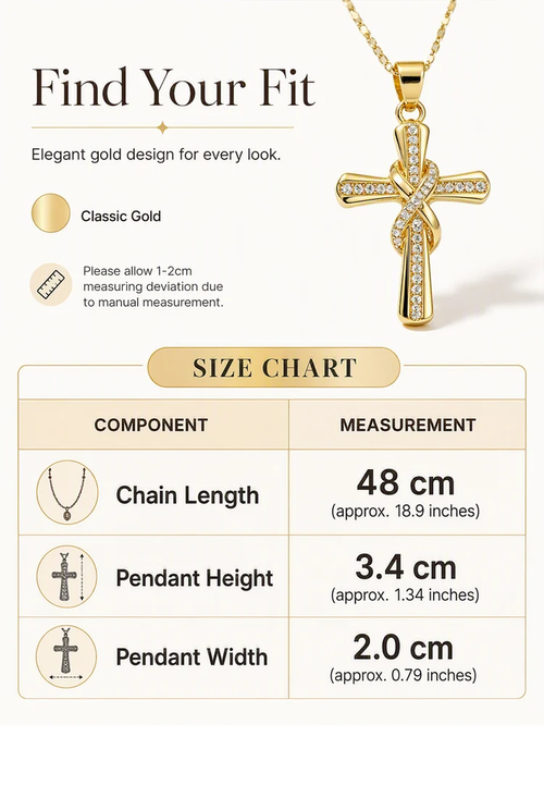 ✨DLJ-CePin✨Sparkling Twisted Cross Pendant Necklace