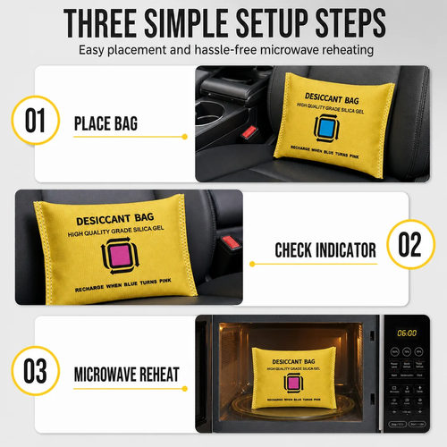 ✨DLJ-CePin✨Reusable Silica Gel Car Dehumidifier Bag 2pcs