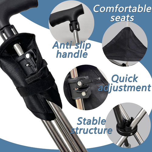 ✨DLJ-CePin✨2-in-1 Portable Walking Stick with Seat for Adults