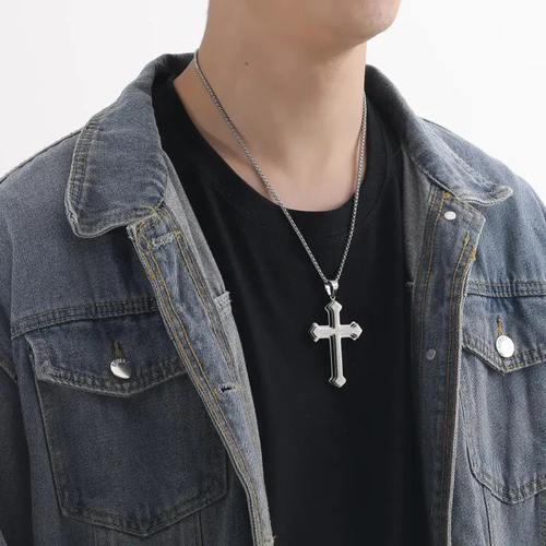 ✨DLJ-CePin✨✝️ Lord's Prayer Cross Necklace