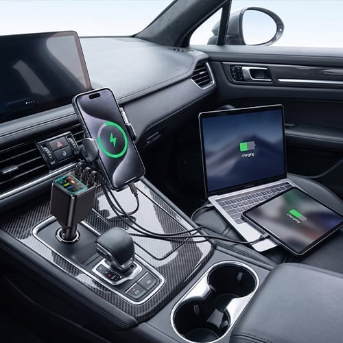 ✨DLJ-CePin✨Retractable 7-in-1 Car Charger
