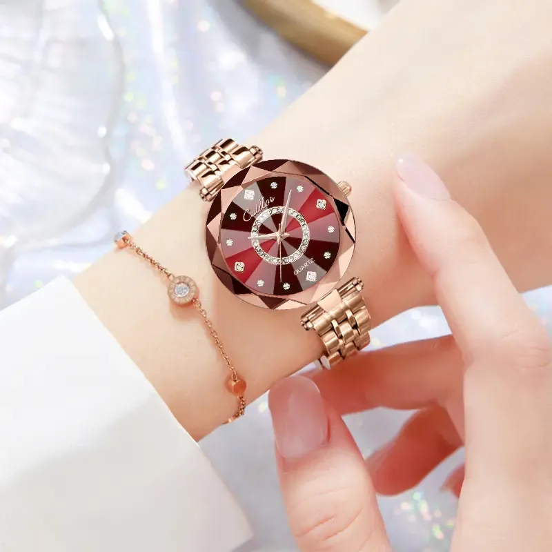 🔥ZZP-CEPIN🔥Elegant Round Analog Quartz Watch – Stylish, Versatile, Exquisite Waterproof Watch with Diamond-Cut Glass