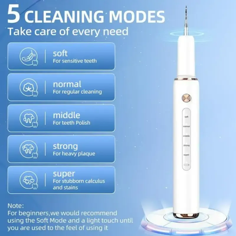 🔥ZZP-CEPIN🔥Rechargeable Electric Teeth Cleaning Tool with Replacement Heads & Manual Auxiliary Cleaning Tools