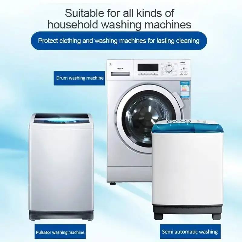 🔥ZZP-CEPIN🔥Washing Machine Cleaner Descaler, 12pcs Deep Cleaning Tablets Degreaser for Front Loader & Top Load Washer