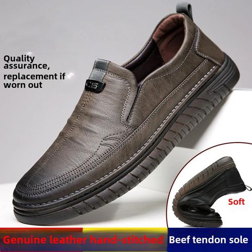 Men's casual leather shoes all-match soft sole non-slip