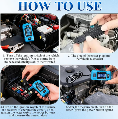 ✨DLJ-CePin✨🚗 Automotive Fuse Current Tester
