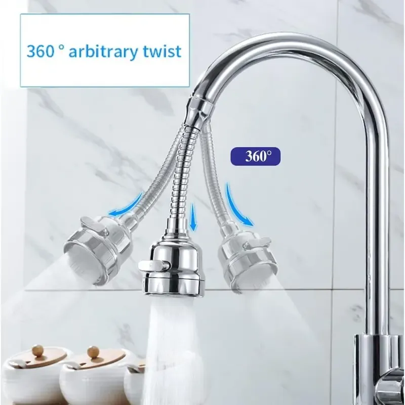 🔥ZZP-CEPIN🔥Kitchen Faucet Sprayer, Movable Faucet Extender for Kitchen Sink, 360° Rotatable Sink Faucet Head Anti-Splash Tap Booster Shower and Water Saving Faucet for Kitchen