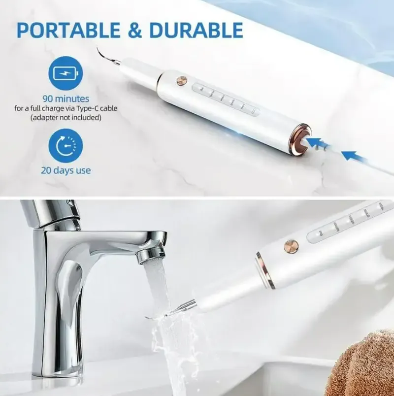 🔥ZZP-CEPIN🔥Rechargeable Electric Teeth Cleaning Tool with Replacement Heads & Manual Auxiliary Cleaning Tools