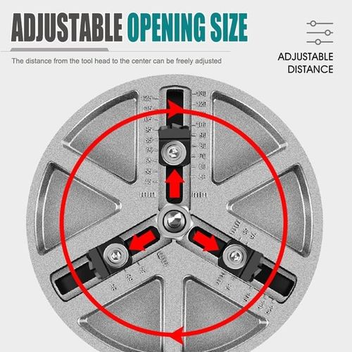 Adjustable punch saw tool for drilling