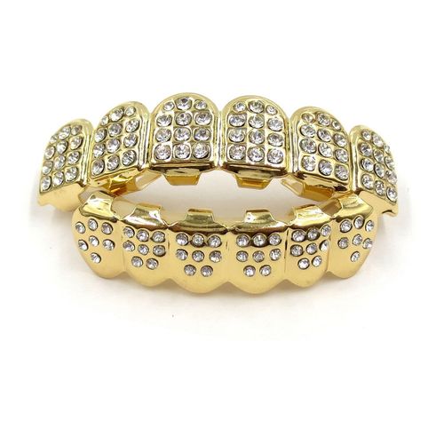 🔥zzp-CEPIN🔥-Hip-Hop Gold-Plated Diamond Grillz