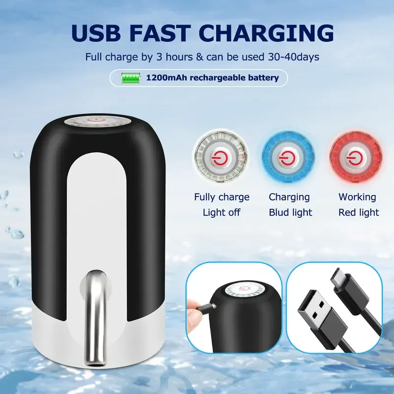 🔥ZZP-CEPIN🔥Water Dispenser for 5 Gallon Bottle Portable Rechargeable