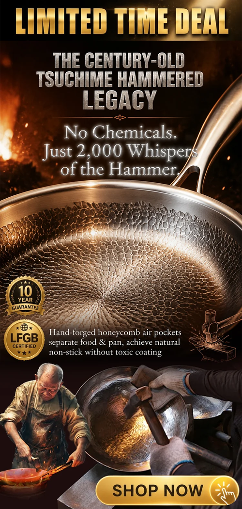 ✨DLJ-CePin✨Titanium Hammered Steel Fry Pan