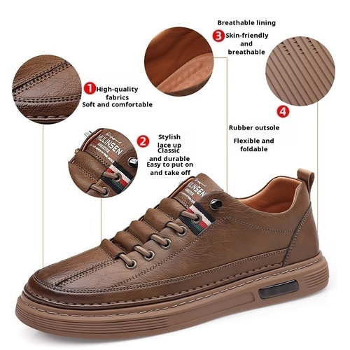 Super soft and durable men's leather shoes