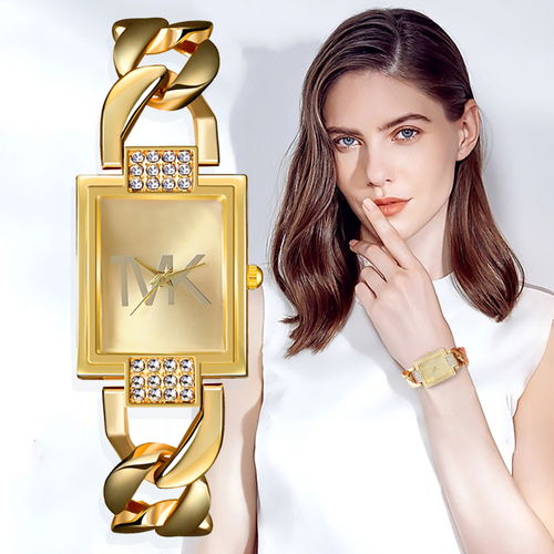 ✨DLJ-CePin✨Women's Square Diamond-Set Affordable Luxury Niche Quartz Watch