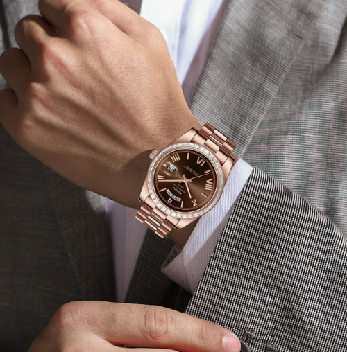 ✨DLJ-CePin✨Trendy Men's Watch with Diamond-Set Steel Bracelet