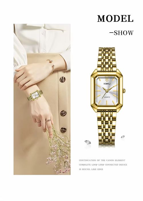 Golden Hour Womens Luxury Quartz Watch