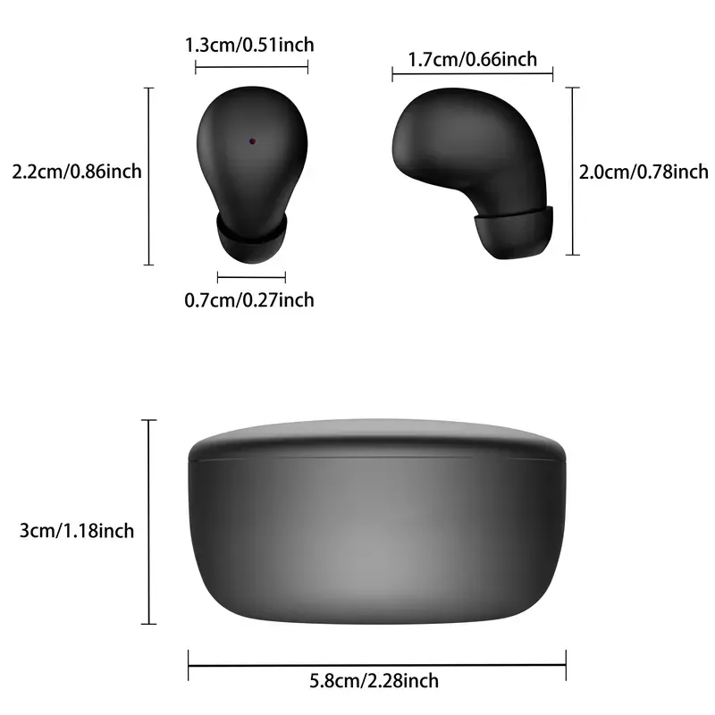 🔥ZZP-cepin🔥Invisible Sleep Earbuds for Side Sleepers, Mini Bluetooth Headset with Charging Case, Clear Calls, Noise Block, Wireless Audio for Android & iOS summerwins