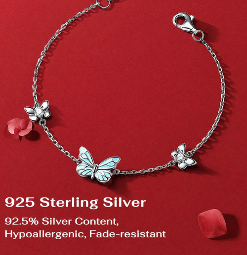 ✨DLJ-CePin✨Luminous Butterfly Charm Necklace & Bracelet Set