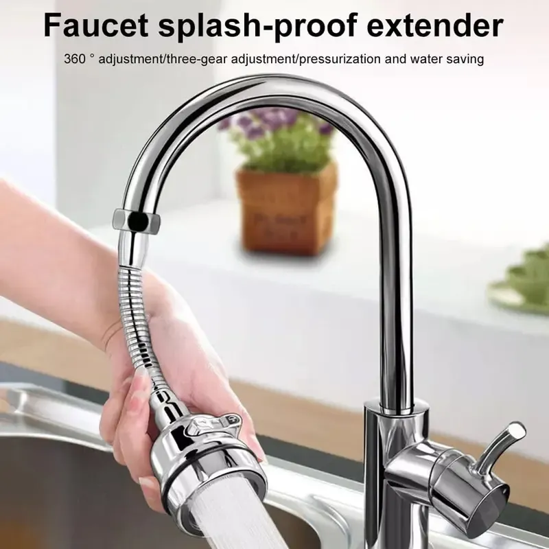 🔥ZZP-CEPIN🔥Kitchen Faucet Sprayer, Movable Faucet Extender for Kitchen Sink, 360° Rotatable Sink Faucet Head Anti-Splash Tap Booster Shower and Water Saving Faucet for Kitchen