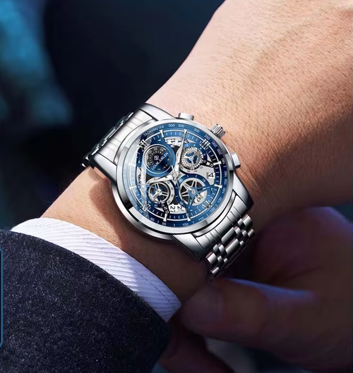 ✨DLJ-Cepin✨Fashion Hollow Business Men's Multifunctional Quartz Watch