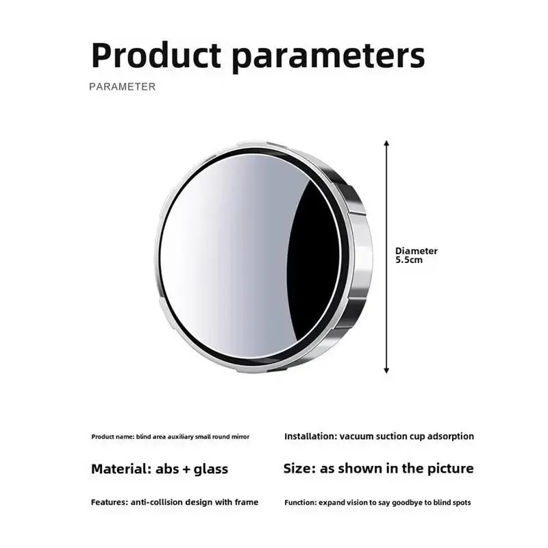 🔥ZZP-CEPIN🔥2Counts Safety driving mirror,Car Blind Spot Mirror, Wide Angle Mirror for Car Rearview Mirror,360-Degree Reversing Mirror