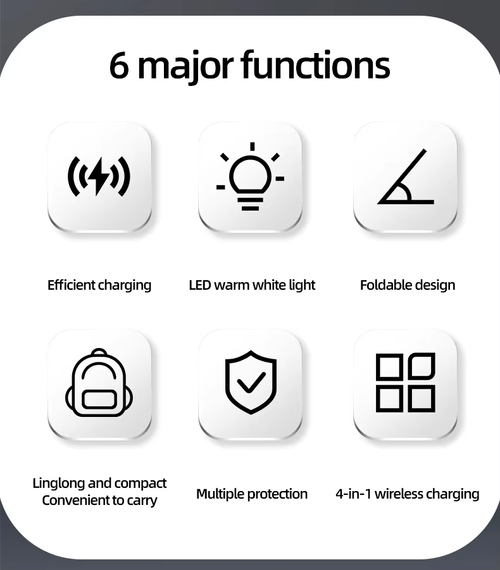 ✨DLJ-CePin✨4 in 1 Night Light Wireless Charger Stand