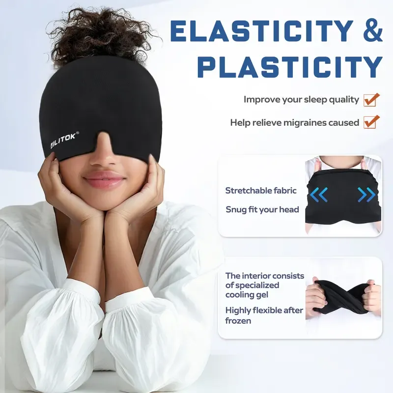 🔥ZZP-CEPIN🔥Migraine Headache Relief Cap, Gel lce Head Wrap for Tension and Stress Relief.