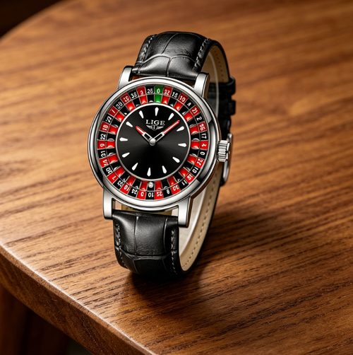 ✨DLJ✨Men's Watch New European Roulette Design Poker Game Fashion Quartz