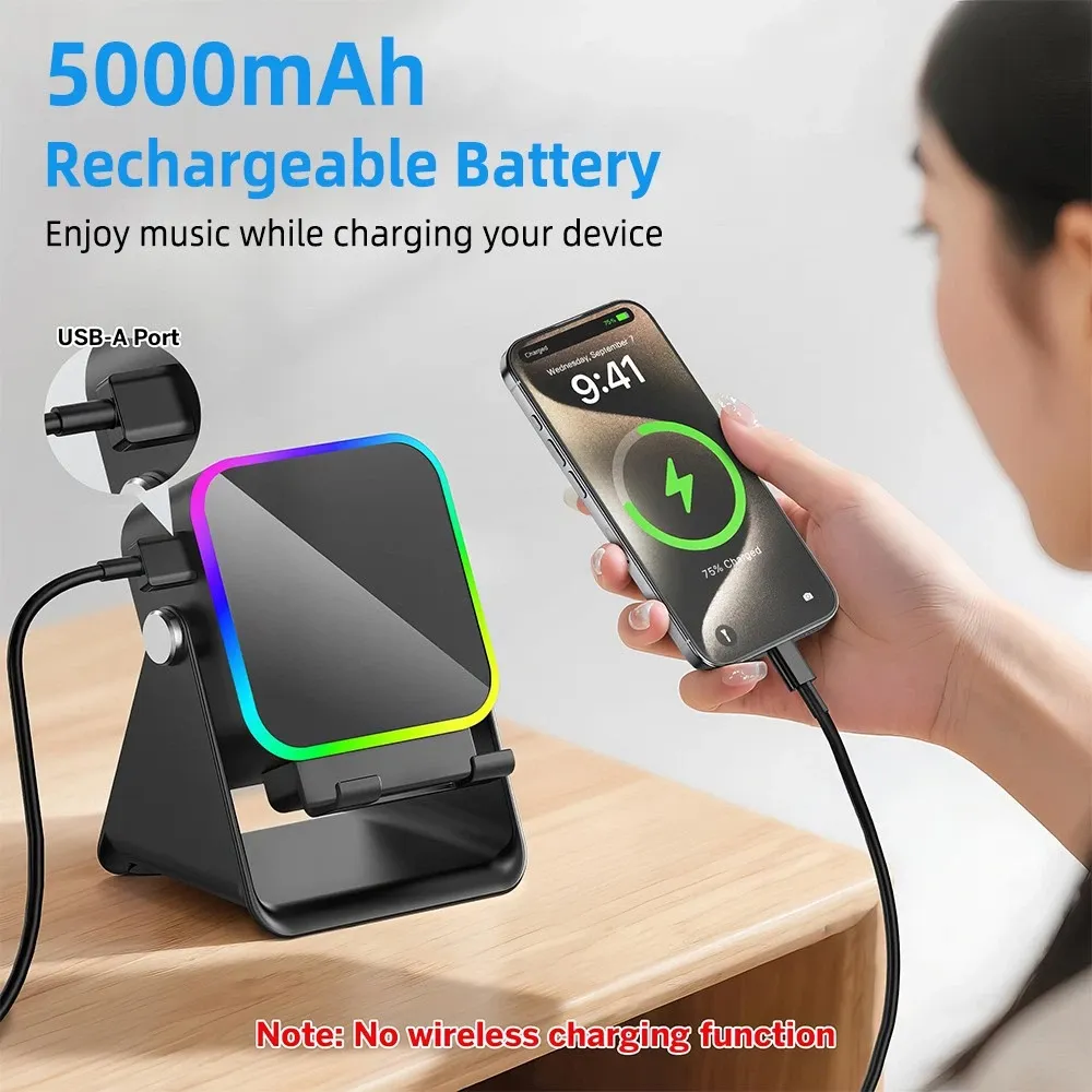 🔥XRF-cepin🔥Wireless Induction Speaker 5-in-1 Bluetooth Speaker With Phone Stand Holder