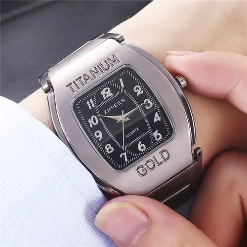New Fashion Men's Luxury Tonneau Shaped Watch