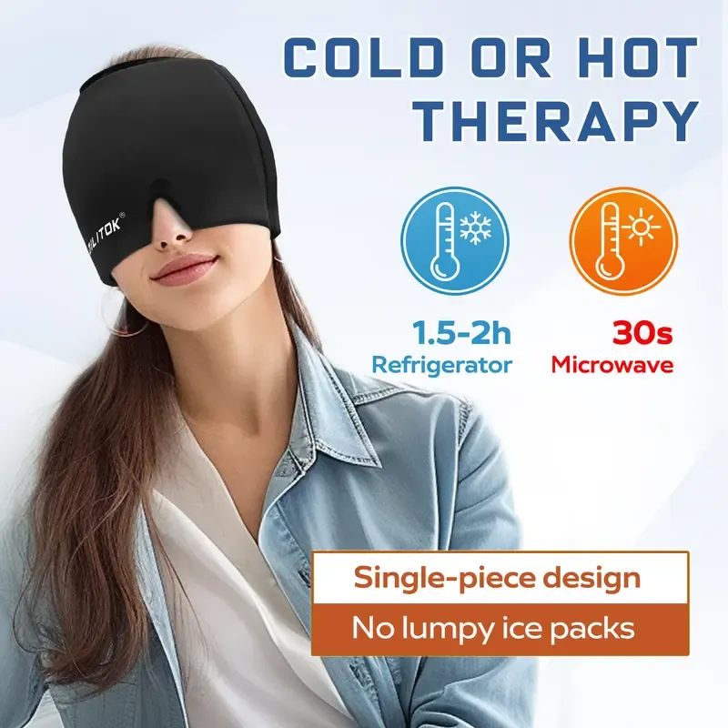 🔥ZZP-CEPIN🔥Migraine Headache Relief Cap, Gel lce Head Wrap for Tension and Stress Relief.